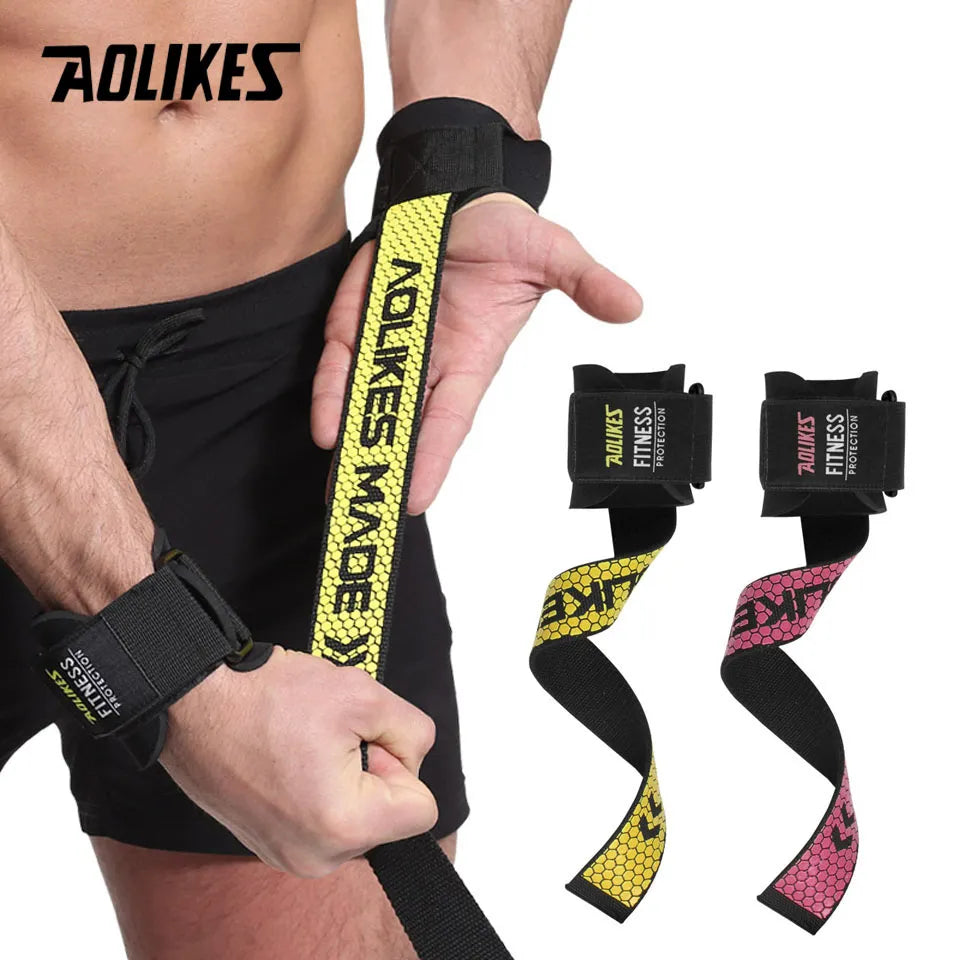 Weight lifting Grip Straps Wrist Support Bands