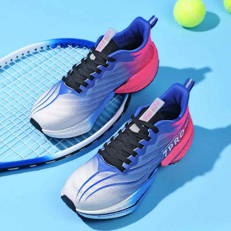 Men Women Breathable Lightweight Sports Running Shoes Comfortable Nonskid Speciality Sneakers with Air Cushion Carbon Plate
