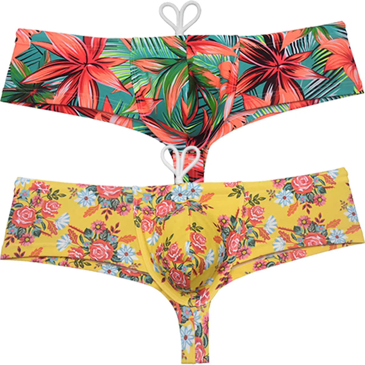 Men's Quick-Drying Drawstring Low-rise Thong for Swimming