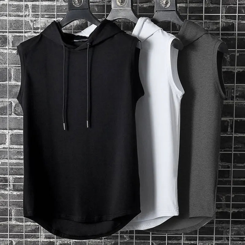Plus Size Sweatshirt Sleeveless Hoodie