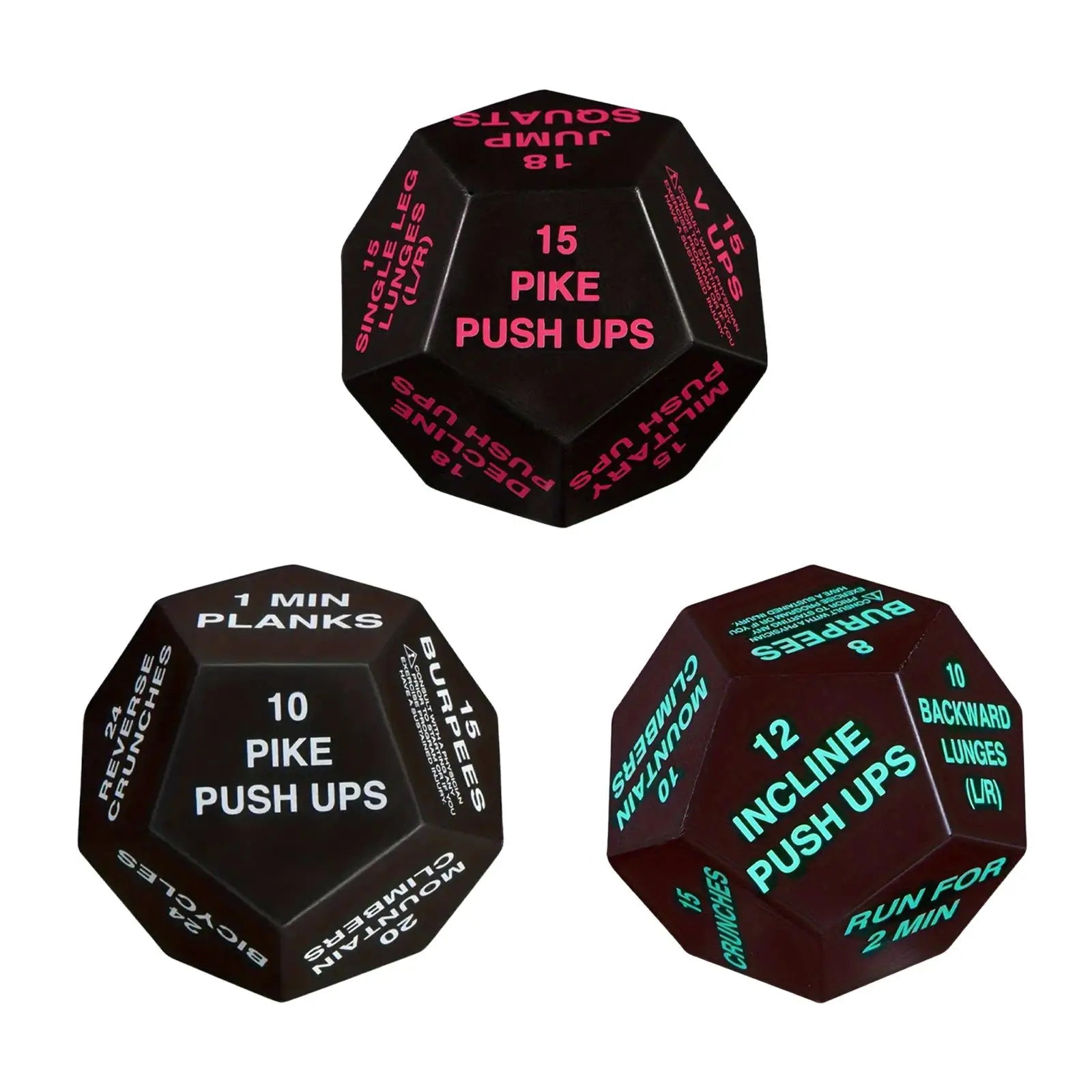 Fitness Exercise Dice 12-Sided Workout Game