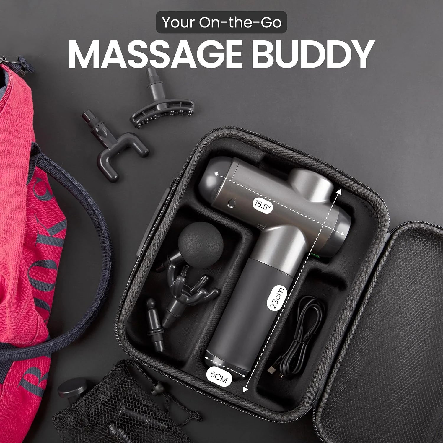 Professional Massage Gun with 99 Speed Levels LED Touch Screen Portable Muscle Massager for Athletes And Office Workers Black