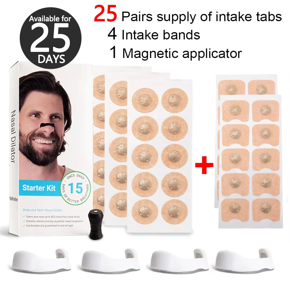 Magnetic Sports Nasal Strips Unisex Nose Dilator for Improved Air Intake Snoring Reduction & Better Sleep during Physical Activity