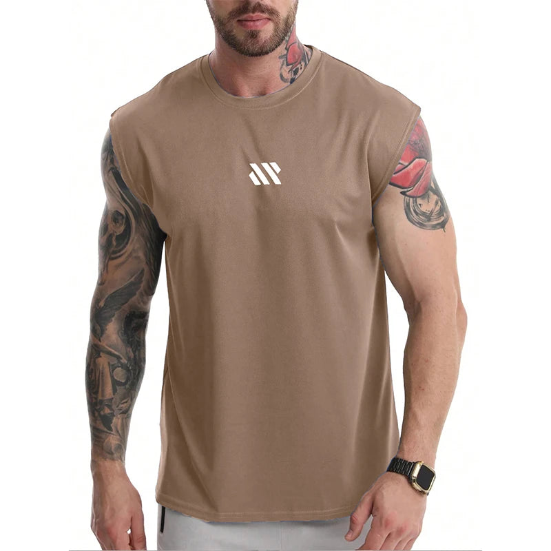 Men's Sleeveless Quick Drying Breathable T Shirt Summer Training