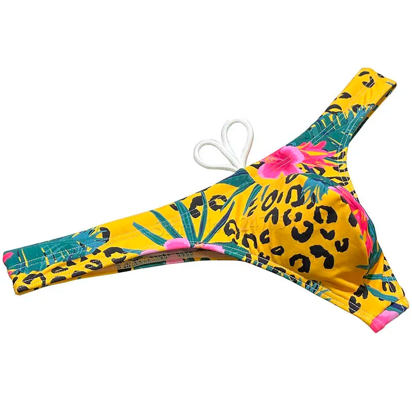 Eye Catching Sexy Men's Bikini Swimwear in Ice Silk Lining Micro Tanga Design