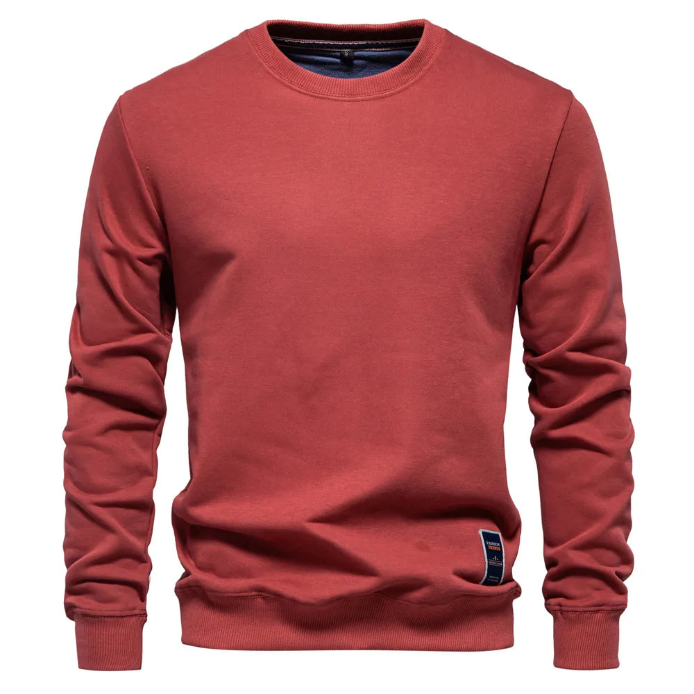 Men's 50% Cotton Crew Neck Pullover Casual Fashion Sweatshirt