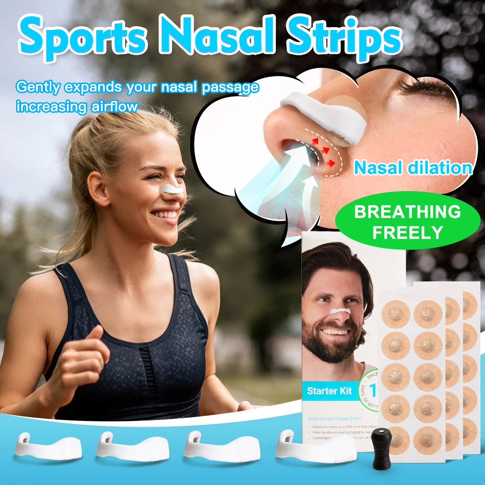 Magnetic Sports Nasal Strips Unisex Nose Dilator for Improved Air Intake Snoring Reduction & Better Sleep during Physical Activity