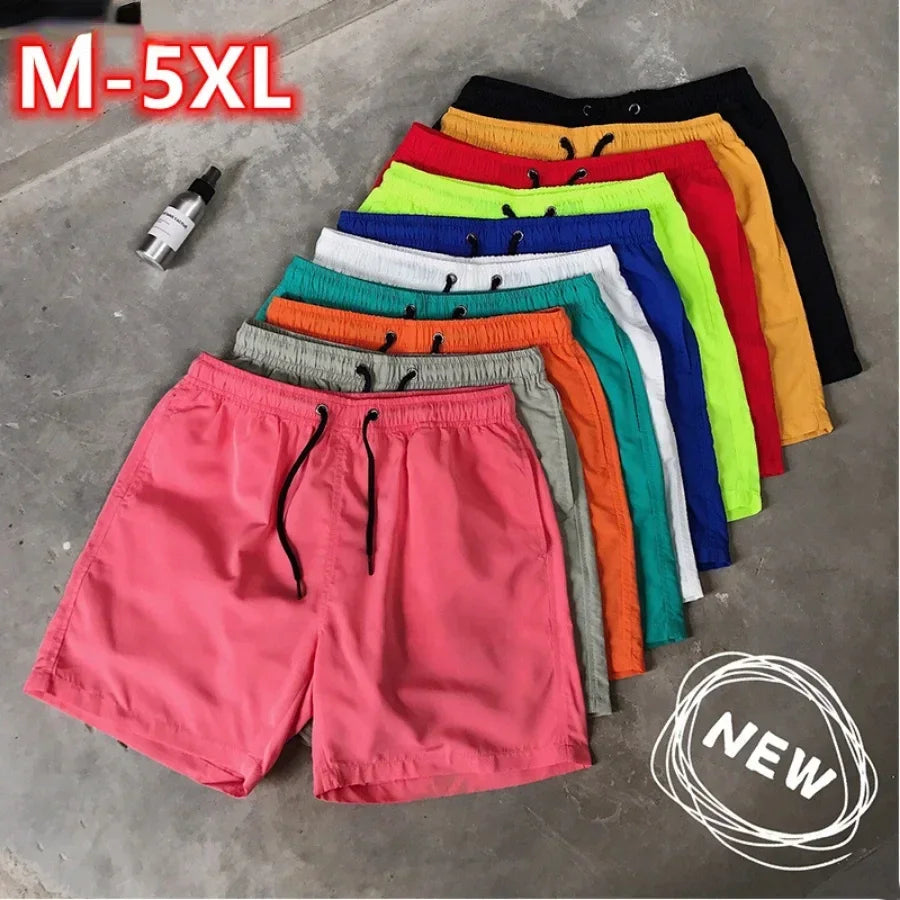 2024 Summer Men's Eye Catching Shorts: Running Sports Surffing Trunks