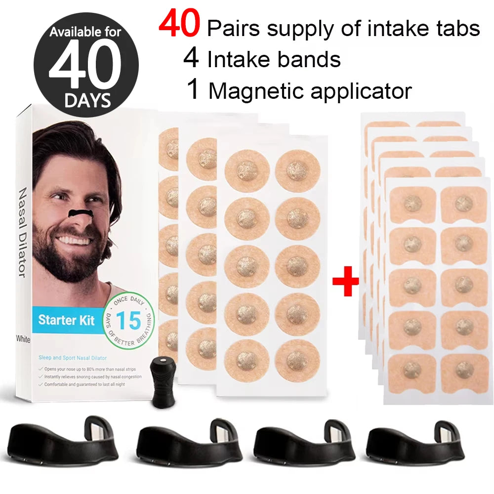 Magnetic Sports Nasal Strips Unisex Nose Dilator for Improved Air Intake Snoring Reduction & Better Sleep during Physical Activity
