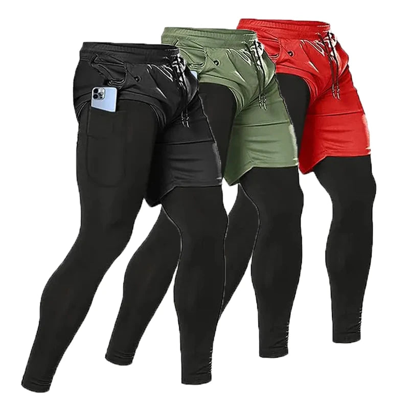 Men's Compression 2 in 1 Workout Sweatpants