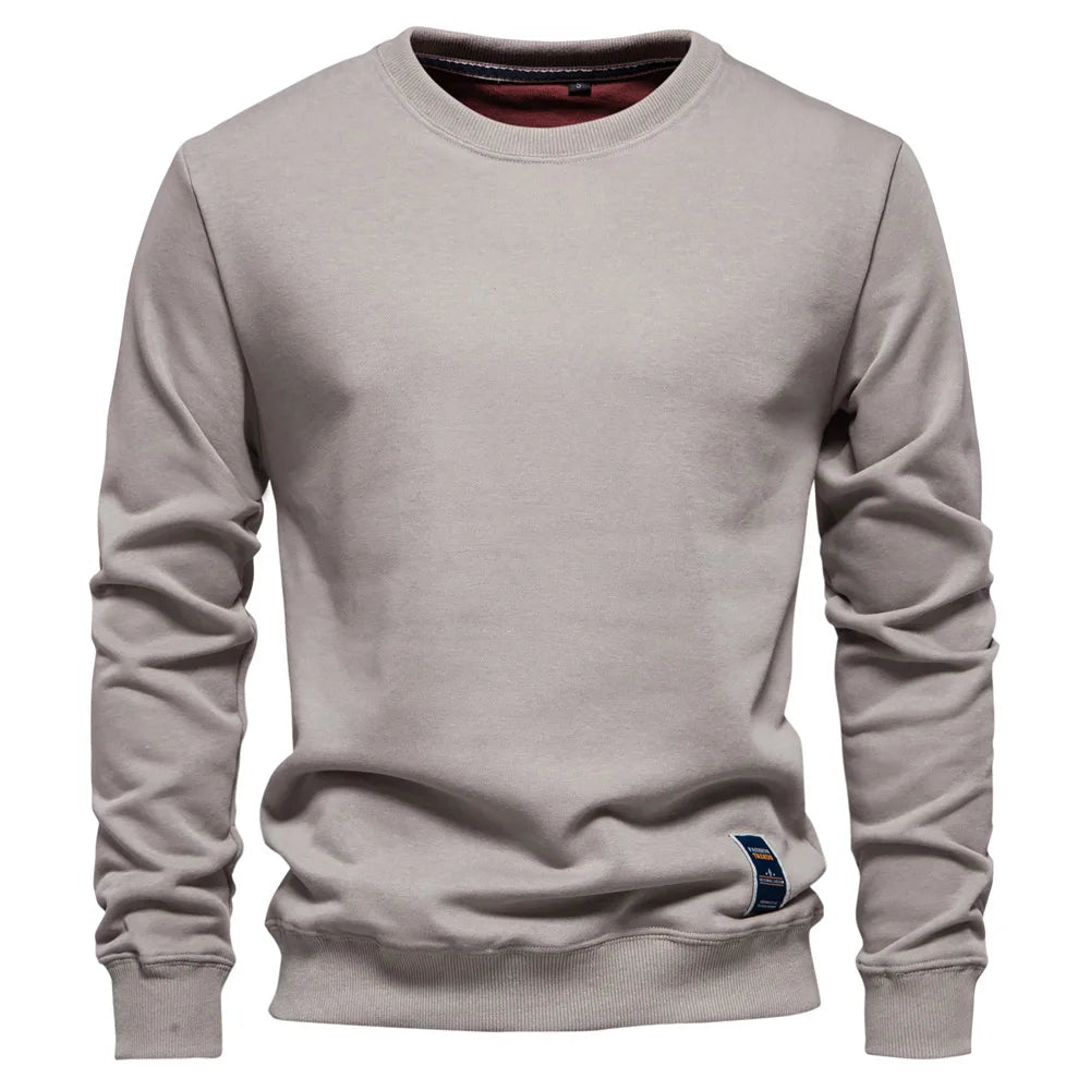 Men's 50% Cotton Crew Neck Pullover Casual Fashion Sweatshirt