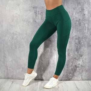 High Waist Yoga Leggings for Women Stretchy Gym Workout Tights with Pocket