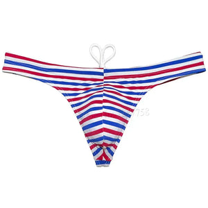Eye Catching Sexy Men's Bikini Swimwear in Ice Silk Lining Micro Tanga Design