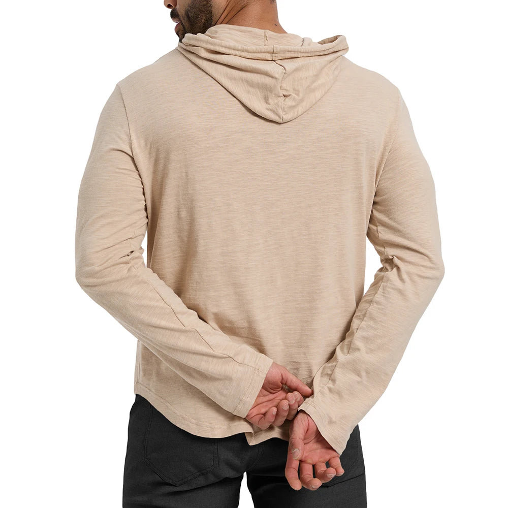 Men's Slim Fit Hooded Breathable Lightweight Solid Color