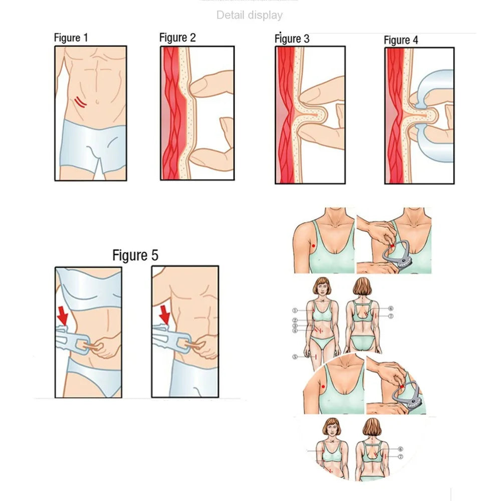 1PC Crossfit Fitness Caliper Clip Body Fat Loss Tester Slim Skin Fold Measurement Tool Gym Equipment for Fitness Measurement