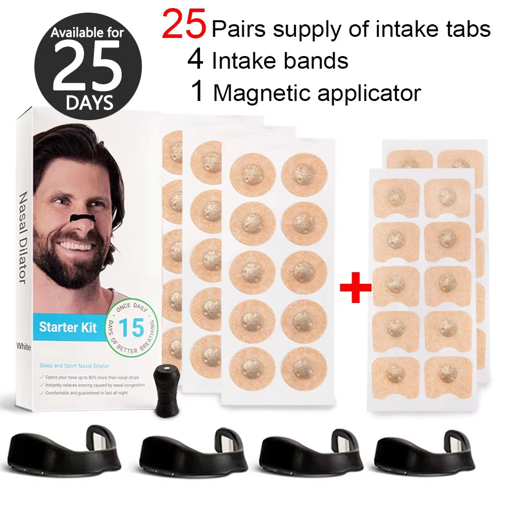 Magnetic Sports Nasal Strips Unisex Nose Dilator for Improved Air Intake Snoring Reduction & Better Sleep during Physical Activity