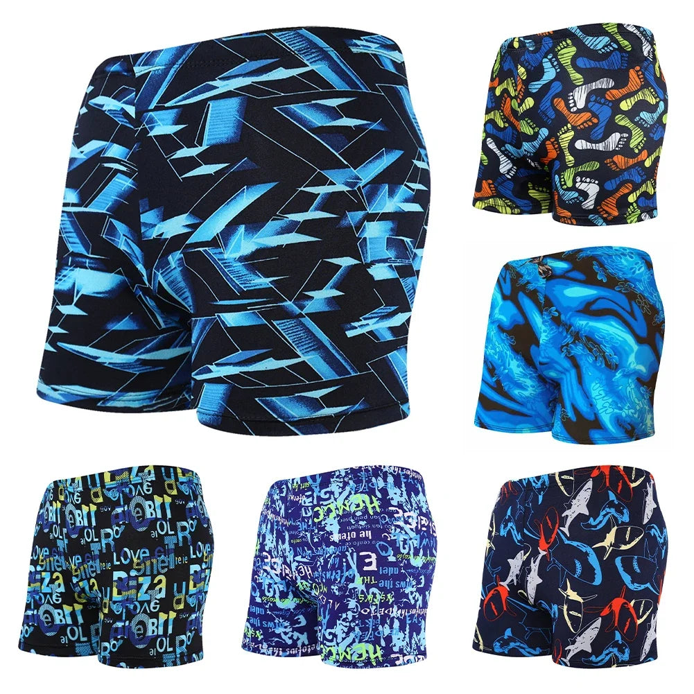 Men's Colorful Print Quick Dry Swimwear