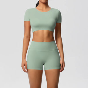 2Pcs Women's Active Wear Sports Tank Top and Leggings High-Waist Slim Fit Quick Dry Breathable Yoga Set