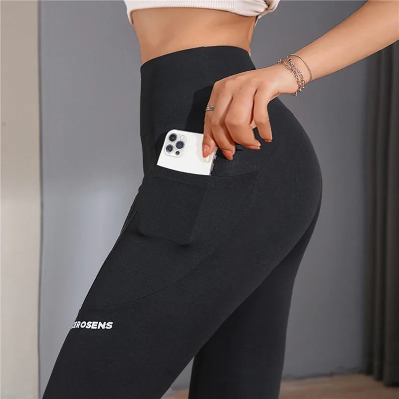 Women's High-Waist Seamless Leggings with Pocket