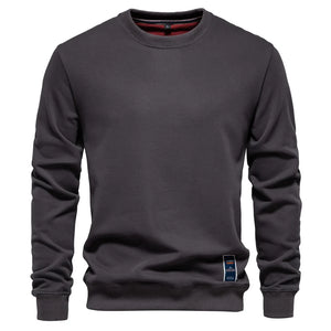 Men's 50% Cotton Crew Neck Pullover Casual Fashion Sweatshirt