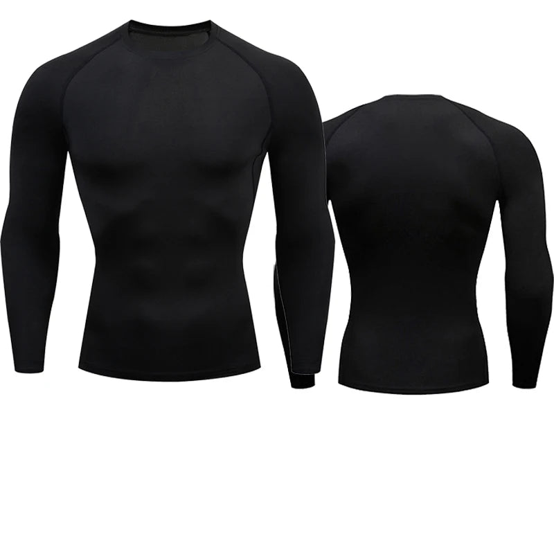 Quick Dry Men's Compression Shirt Long Sleeve