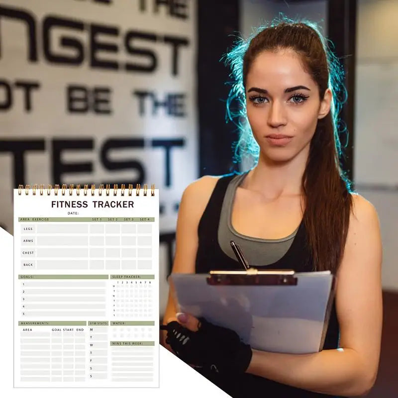 Sturdy Daily Fitness Planner Personal Health Wellness Tracker for Women Men Nutrition Workout Planner to Track Gym