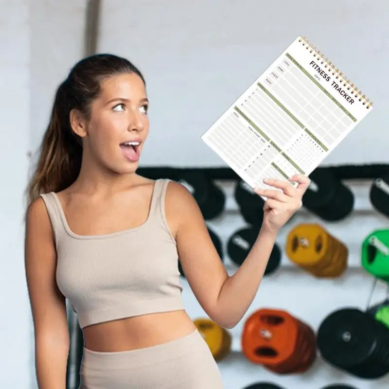 Sturdy Daily Fitness Planner Personal Health Wellness Tracker for Women Men Nutrition Workout Planner to Track Gym