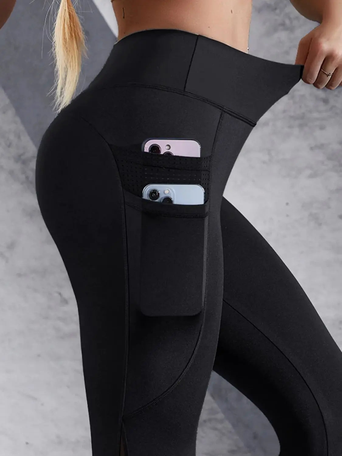 Women's High Waist Yoga Pants Double Pocket