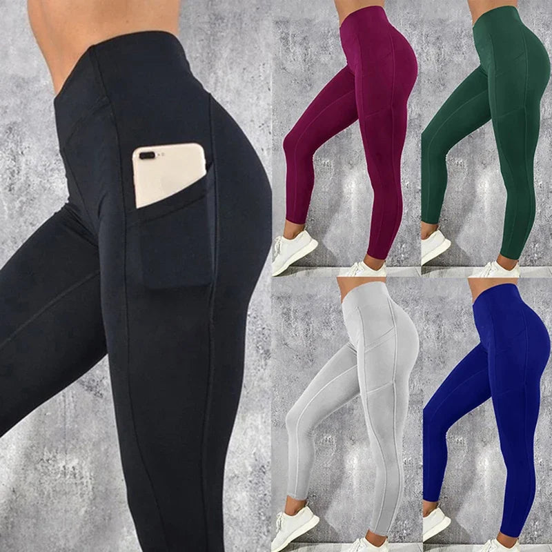 S Fit High Waist Sports Yoga Leggings for Women with Pocket