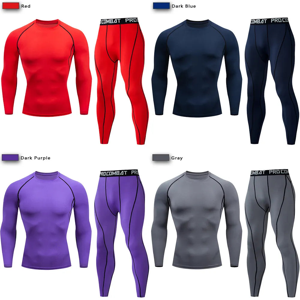 2pcs Men's Compression Suit