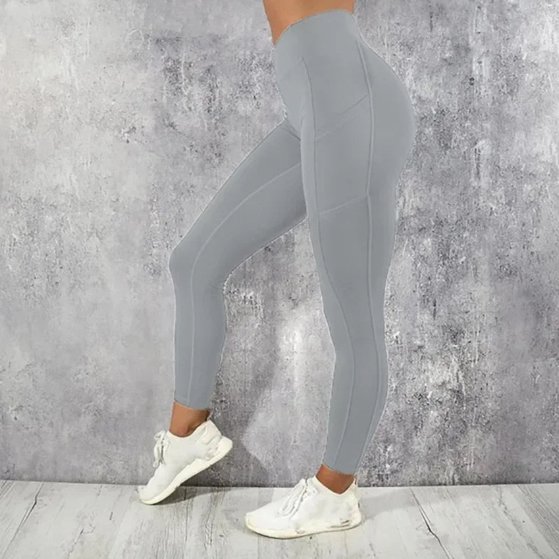 High Waist Yoga Leggings for Women Stretchy Gym Workout Tights with Pocket