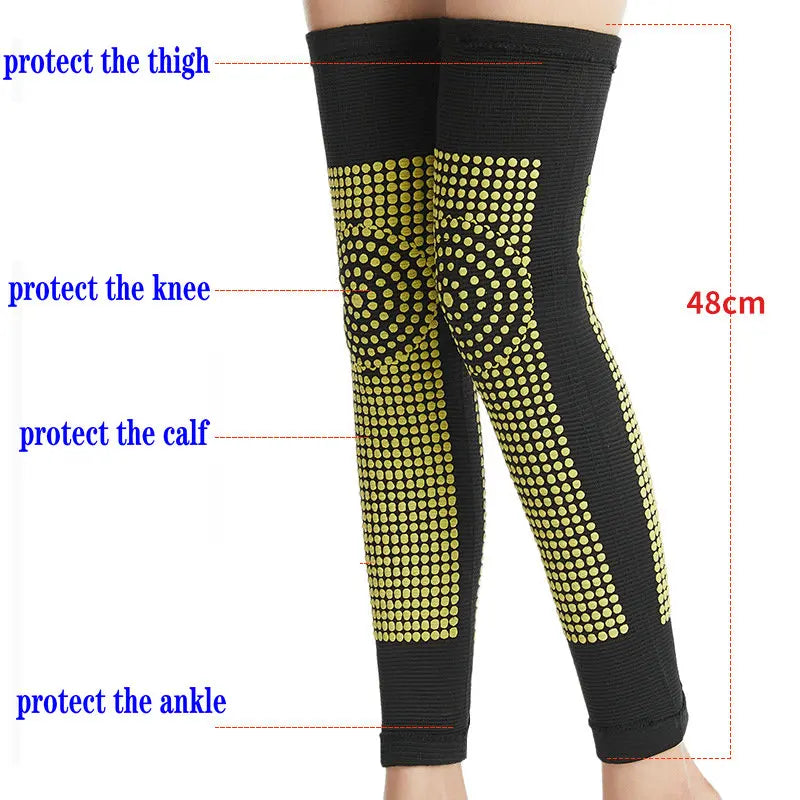 2pcs Self Heating Support Knee Pads Knee Brace Warm for Arthritis Joint Pai Relief Injury Recovery Leg Massager Longer Natural