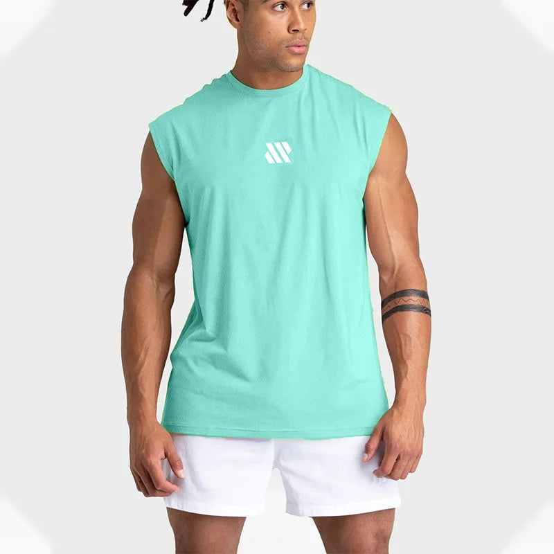 Men's Sleeveless Quick Drying Breathable T Shirt Summer Training