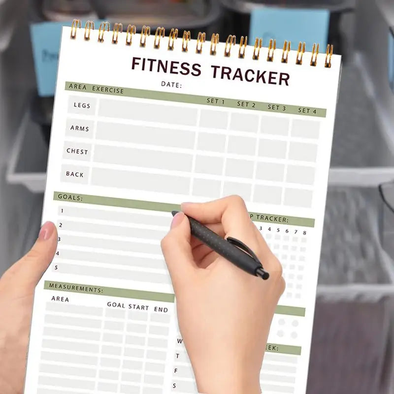 Sturdy Daily Fitness Planner Personal Health Wellness Tracker for Women Men Nutrition Workout Planner to Track Gym