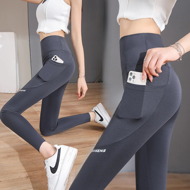 Women's High-Waist Seamless Leggings with Pocket