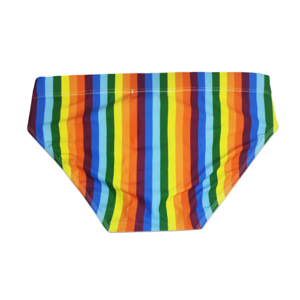 Colored Stripes Men's Swimwear