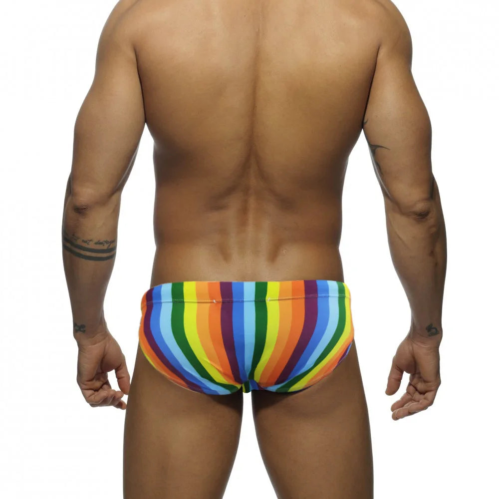 Colored Stripes Men's Swimwear