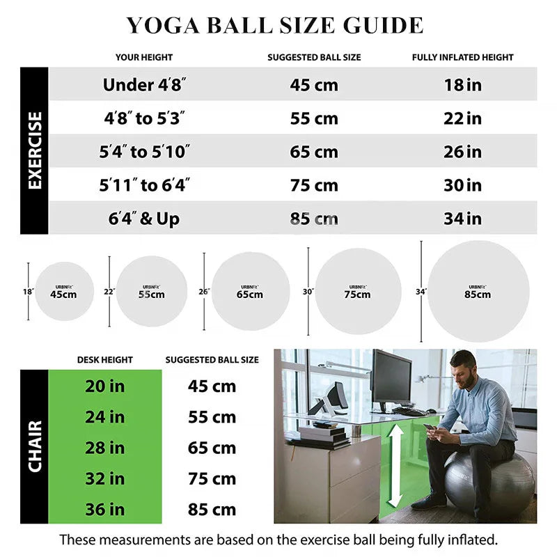 PVC Fitness Balls 45cm/55cm/65cm/75cm/85cm