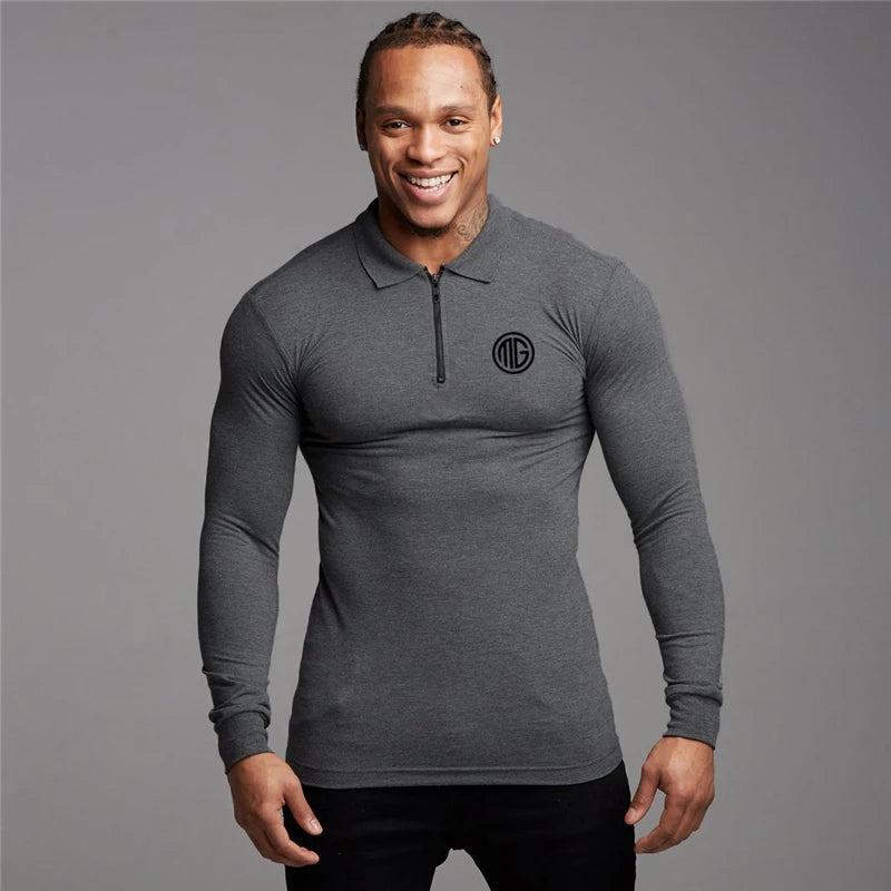 Polo Long Sleeve Compression T-shirt