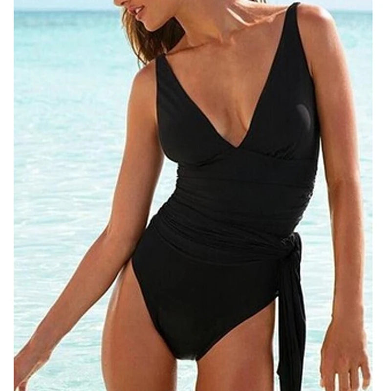 Plus Size Women Sexy Split Skirt One Piece Swimwear: Eye Catching One-Piece Suit for Girls Stylish Bathing Wear