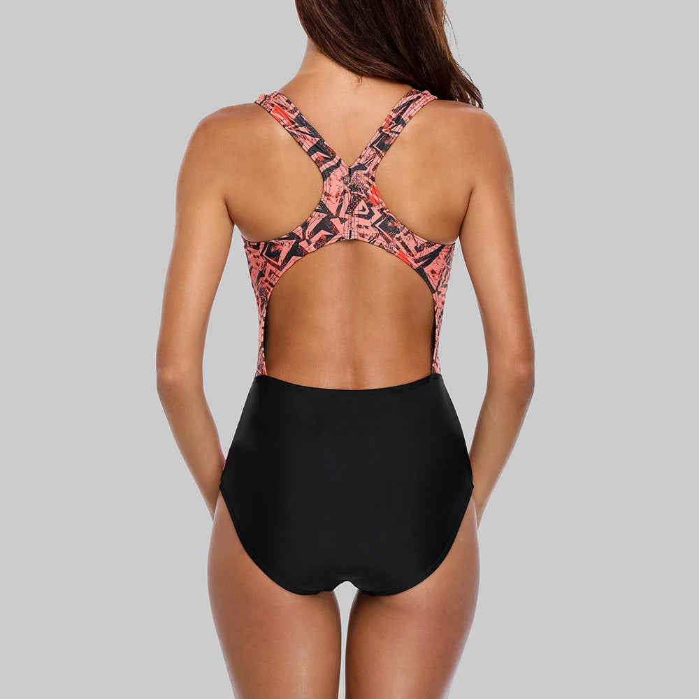 Charmleaks One Piece Women Sports Swimsuit