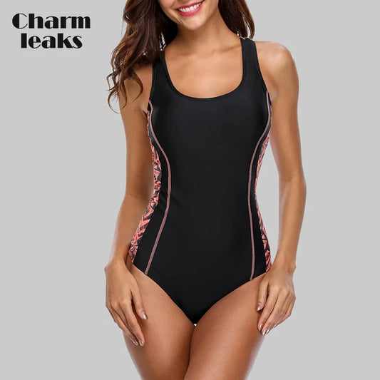 Charmleaks One Piece Women Sports Swimsuit