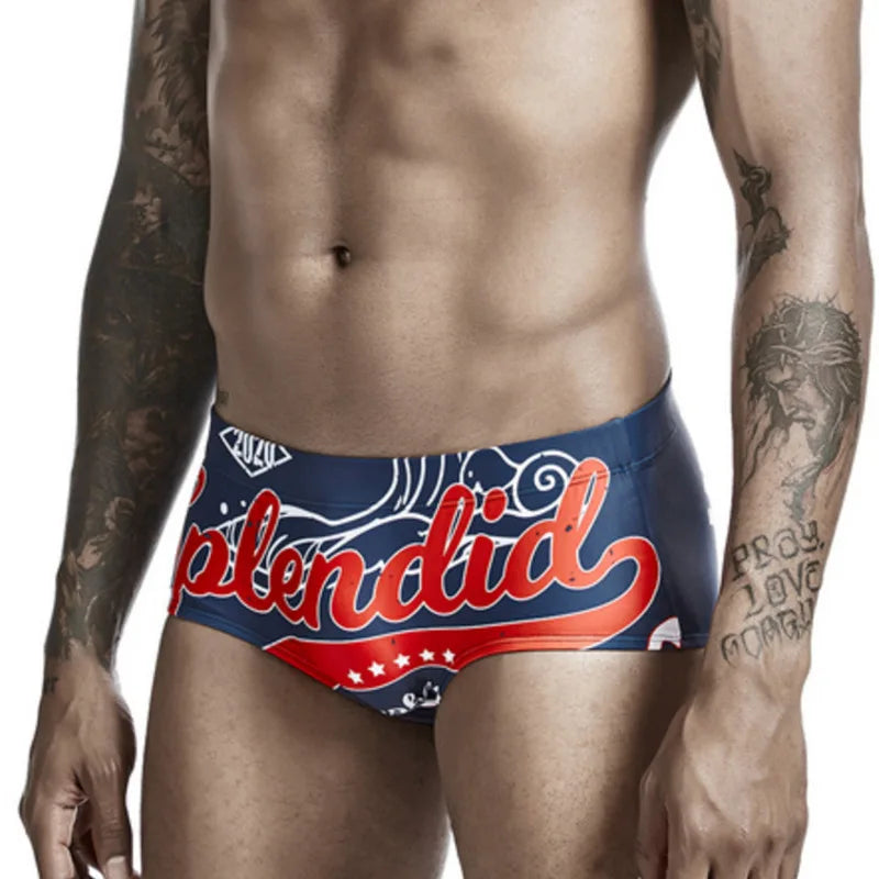 Eye Catching Sexy Lady Print Men's Swimming Trunks