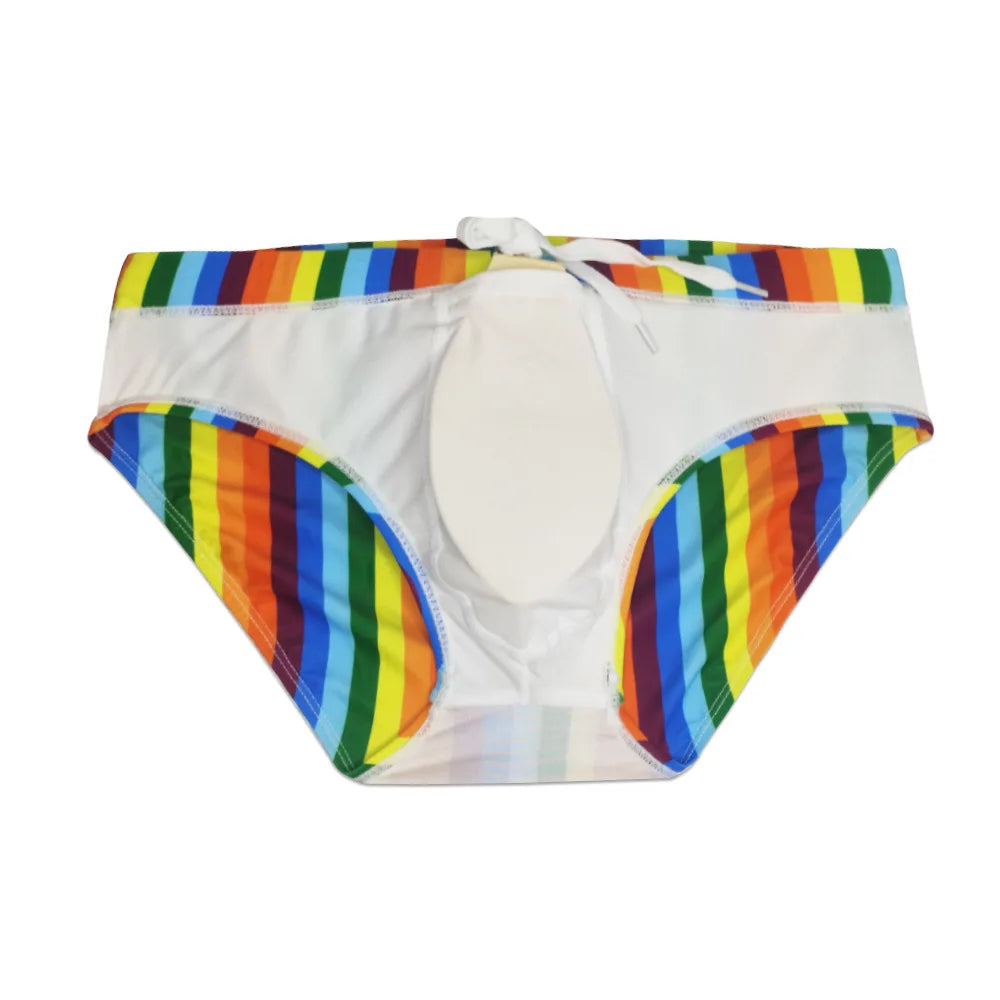 Colored Stripes Men's Swimwear