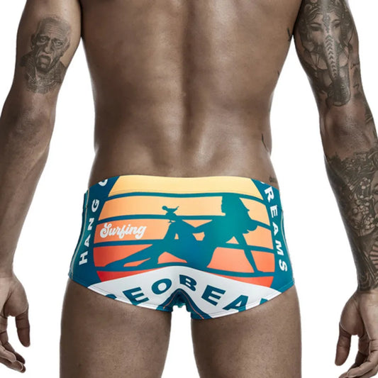 Eye Catching Sexy Lady Print Men's Swimming Trunks