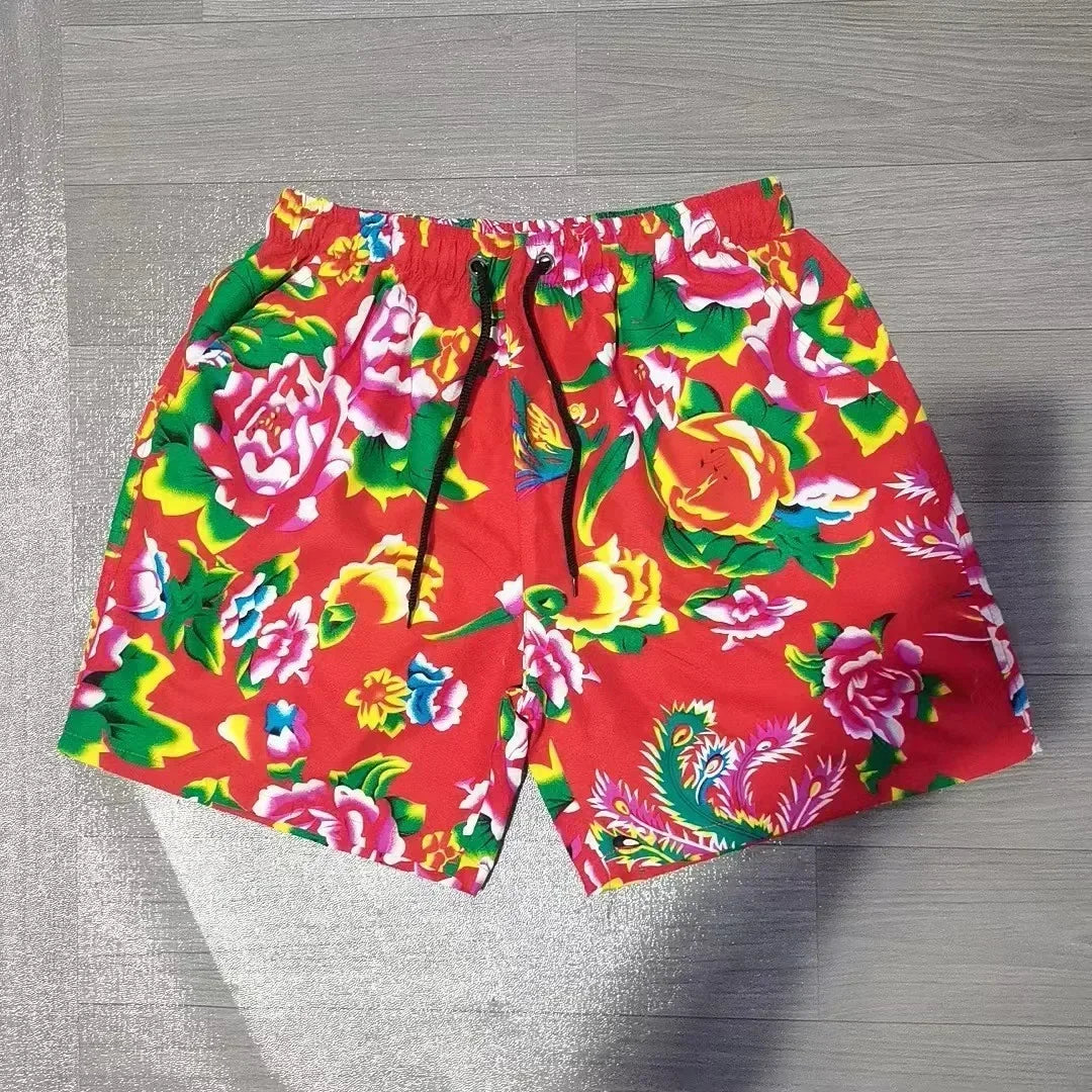 2024 Summer Men's Eye Catching Shorts: Running Sports Surffing Trunks