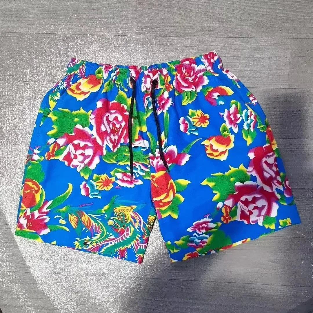 2024 Summer Men's Eye Catching Shorts: Running Sports Surffing Trunks