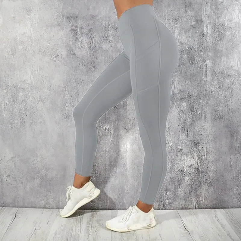 High Waist Yoga Leggings for Women Stretchy Gym Workout Tights with Pocket