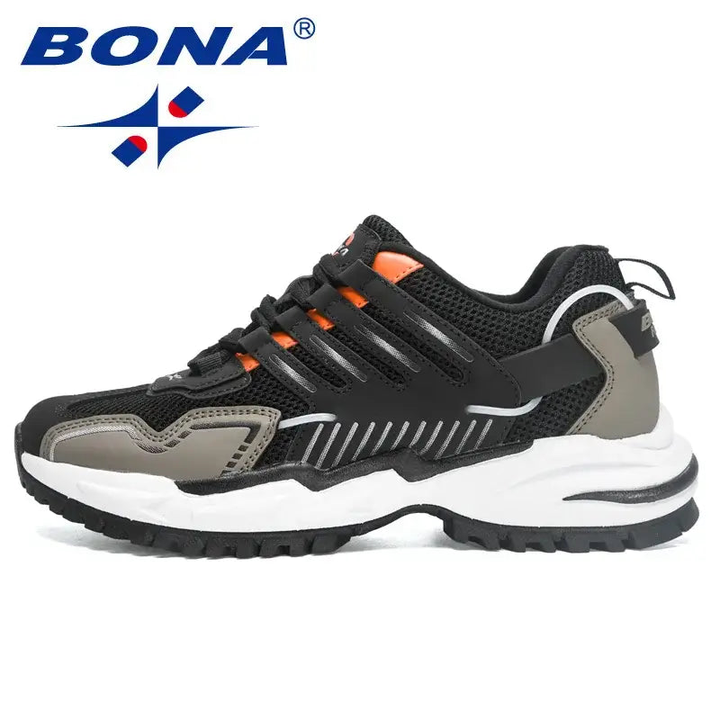 Bona Men's Running Shoes Lightweight Sports Sneakers for Outdoor Athletic Training