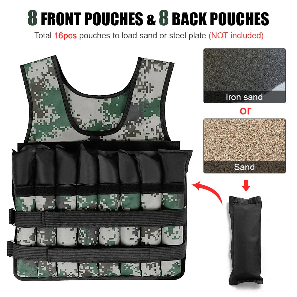 15/20/35/50KG Weighted Adjustable Weight Vest